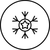 icono de vector de copo de nieve