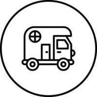 icono de vector de autocaravana