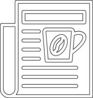 Coffee Newspaper Vector Icon