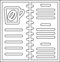 icono de vector de menú de café