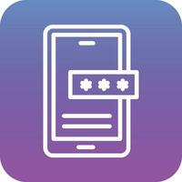 Mobile Password Vector Icon