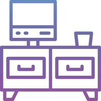 TV Table Vector Icon