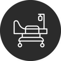 icono de vector de cama de hospital