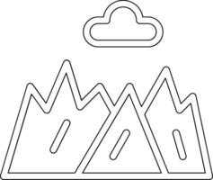 Wild Mountain Vector Icon