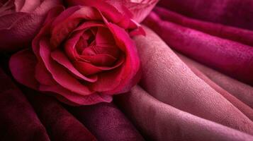 AI generated Deep reds, pinks, and velvety textures evoke a sense of intense love photo