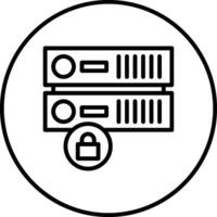 Server Locked Vector Icon