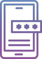 Mobile Password Vector Icon