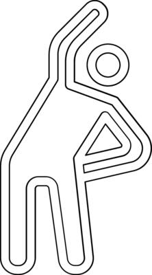 Gym Stretch Vector Icon