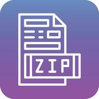 icono de vector de archivo zip