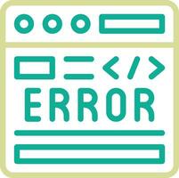 código error vector icono