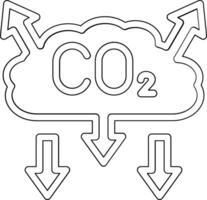 co2 contaminación vector icono