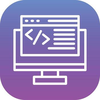 icono de vector de programación web