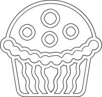 icono de vector de muffin