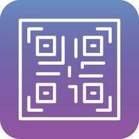 icono de vector de código qr