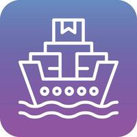 Worldwide Shipping Boat Vector Icon