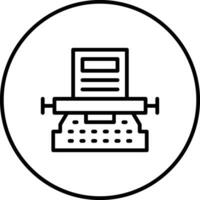 icono de vector de máquina de escribir