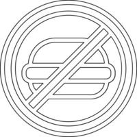 No Eating Vector Icon