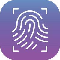 Fingerprint Scan Vector Icon