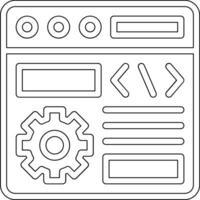 icono de vector de configuración del navegador