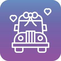 Wedding Car Vector Icon