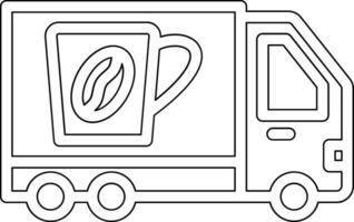 café camión vector icono