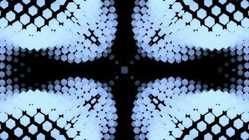 Abstract pattern of dots moving in waves. Design. Geometric points move in wave flows changing pattern. Kaleidoscopic style of changing pattern of geometric dots photo