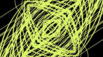 Geometric moving construction of lines. Design. Lines in drawing of moving structure with geometric patterns. Psychedelic linear pattern of lines on black background photo