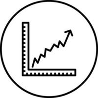 Rising Line Graph Vector Icon