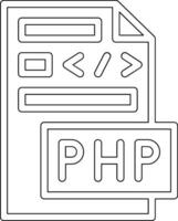 icono de vector de archivo php