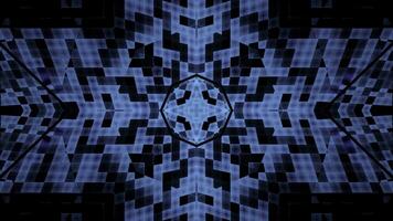 Geometric pattern with transforming shapes formed by small tiles. Design. Symmetrical changing figures. photo