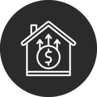 casa precio incrementar vector icono