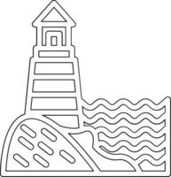 Lighthouse Landscape Vector Icon