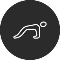 Upward Plank Pose Vector Icon