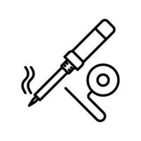 Soldering Iron icon. outline icon vector