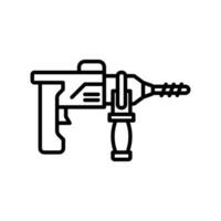 Hammer Drill icon. outline icon vector