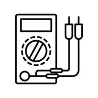 Volt Meter icon. outline icon vector