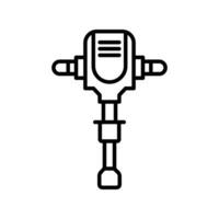 Jackhammer icon. outline icon vector