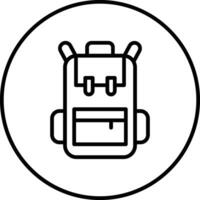 icono de vector de mochila