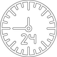 Icono de vector de 24 horas