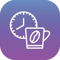 icono de vector de tiempo de café