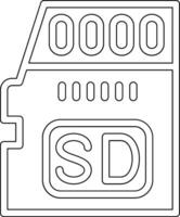 icono de vector de tarjeta sd