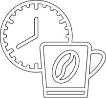 icono de vector de tiempo de café