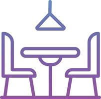 icono de vector de mesa de cena