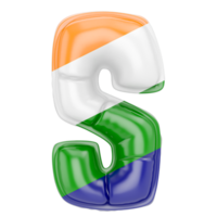 Balloon S Font Indian color of flag png