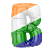 Ballon b Schriftart indisch Farbe von Flagge png