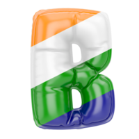 ballon b Police de caractère Indien Couleur de drapeau png