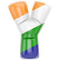 Balloon Y Font Indian color of flag png