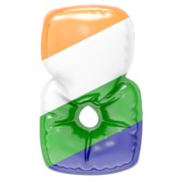 Balloon 8 Number Indian color of flag png