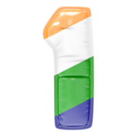 Ballon 1 Nummer indisch Farbe von Flagge png