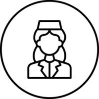 Flight Attendant Vector Icon